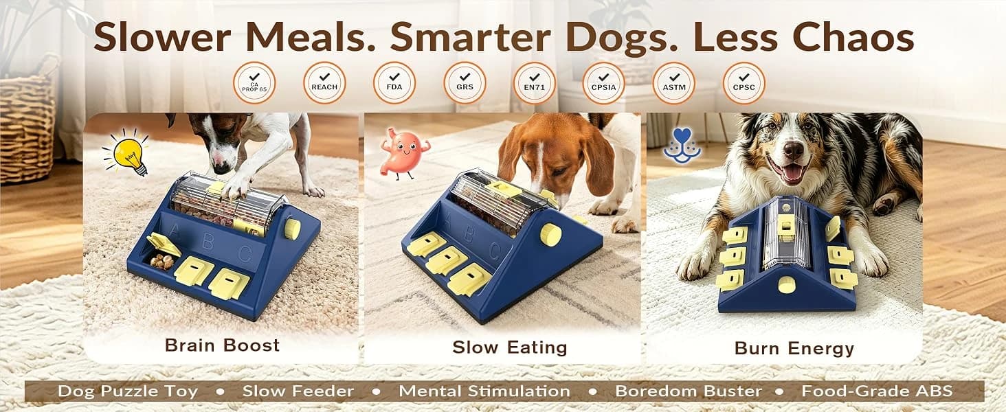 2-Level Dog Puzzle Toy Rotating Treat Dispenser for Small/Medium Dogs — product details
