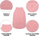 Cable Knit Turtleneck Dog Sweater with Leash Opening