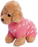 Dog Knitted Sweater Heart Puppy Sweater Warm Soft Pet Holiday Clothes for Small Dogs and Cats