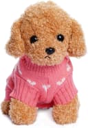 Dog Knitted Sweater Heart Puppy Sweater Warm Soft Pet Holiday Clothes for Small Dogs and Cats