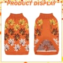 Small Dog Sweater — Fall Dog Sweater with Autumn Maple Leaf Pattern