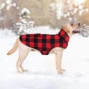Classic Fleece Plaid Dog Coat Jacket with Pocket