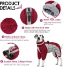 Full Body Dog Coat Warm Fleece Dog Winter Jacket for Small Dogs S
