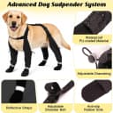 Dog Boots with Suspenders for Large Dogs Waterproof Dog Boots Anti Lost
