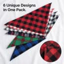 Dog Bandanas 6 Pack - Soft Cotton Bandanas for Dogs