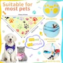 100 Pcs Paw Dog Bandanas Bulk Pet Paw Grooming Bandanas for Dogs