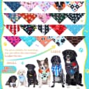 100 Pcs Paw Dog Bandanas Bulk Pet Paw Grooming Bandanas for Dogs