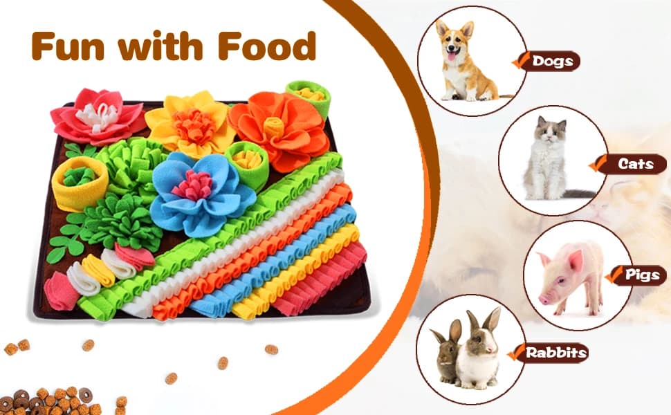 Snuffle Mat for Dogs — Sniff Mat Slow Feeding Mat for Small Pets Cats — product details
