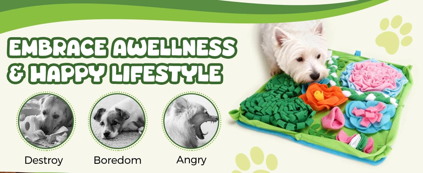 Snuffle Mat for Dogs — Slow Feeder Interactive Puzzle Dog Food Mat — product details