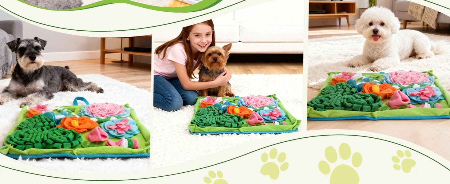 Snuffle Mat for Dogs — Slow Feeder Interactive Puzzle Dog Food Mat — product details