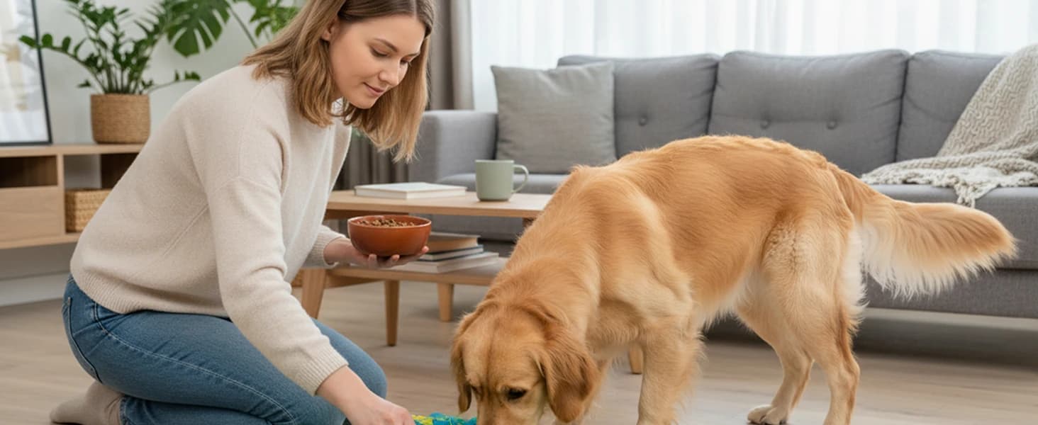 Dog Snuffle Mat — Interactive Enrichment Toy for Boredom (16"x22") — product details