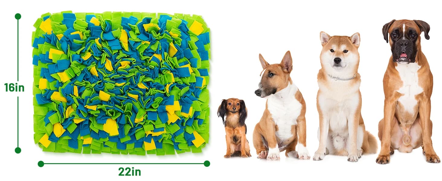 Dog Snuffle Mat — Interactive Enrichment Toy for Boredom (16"x22") — product details
