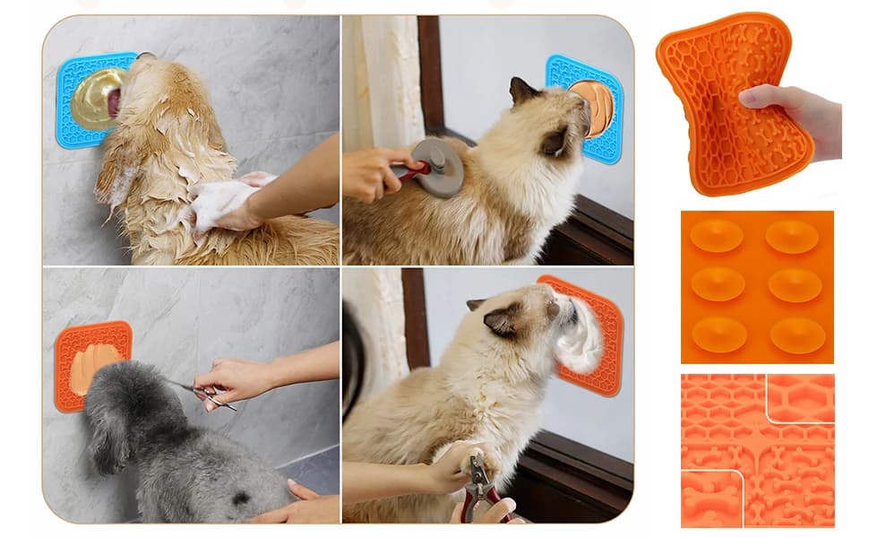 Lick Mat for Dogs - Slow Feeder Licking Mat with Suction Cups for Peanut Butter — product details