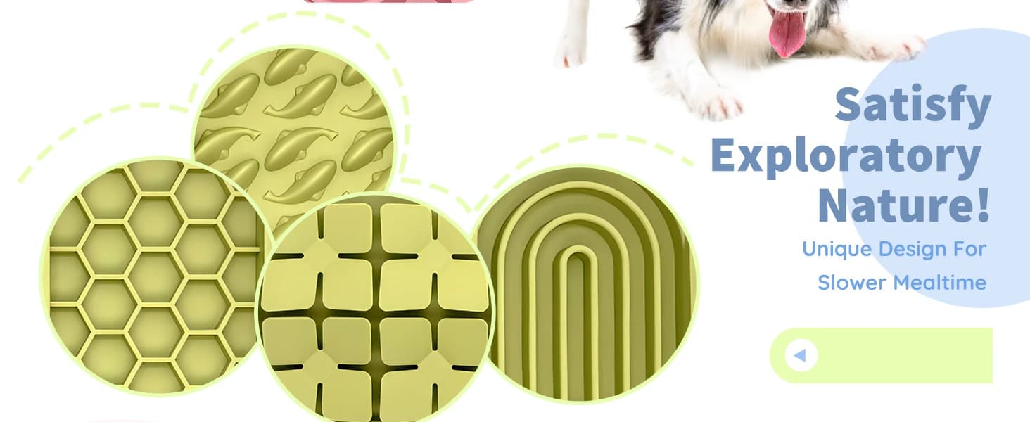 Slow Feeder Bowl — Silicone Lick Mat with Suction Cups for Dog and Cat — product details