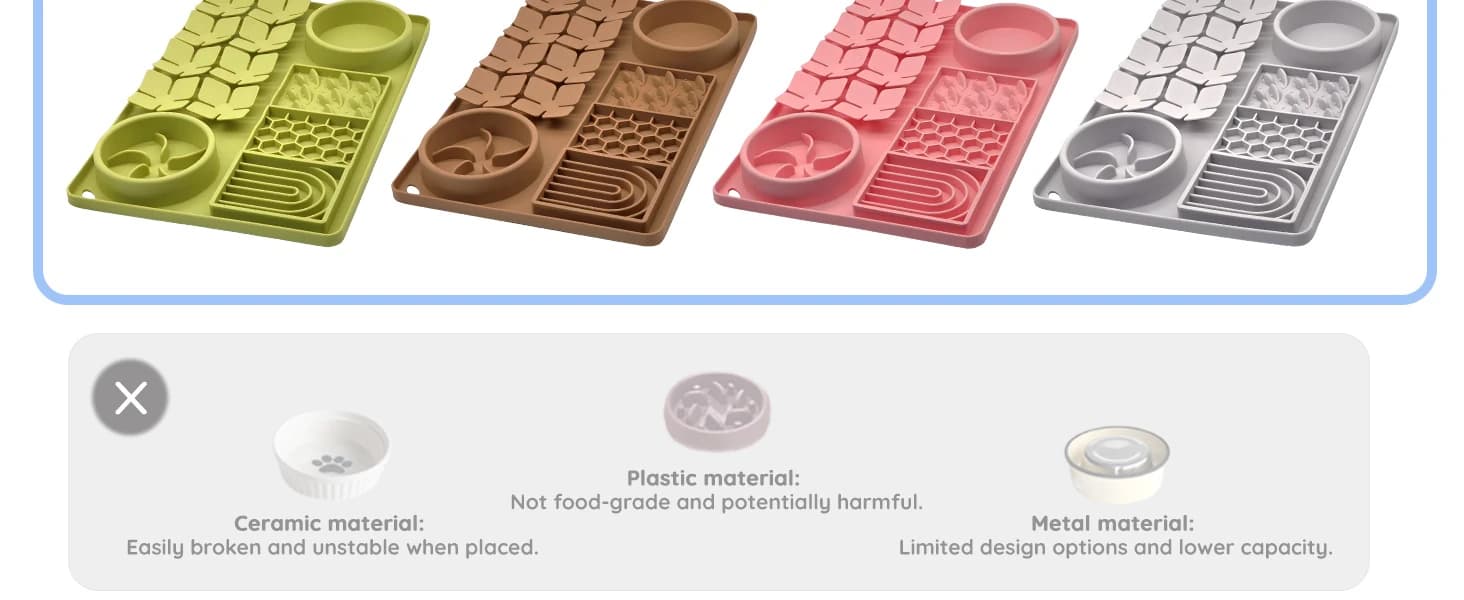 Slow Feeder Bowl — Silicone Lick Mat with Suction Cups for Dog and Cat — product details