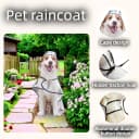 Transparent Dog Rain Poncho for Small and Medium Dogs - Thick Waterproof Raincoat with Hidden Leash Hole &