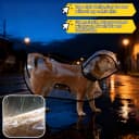 Transparent Dog Rain Poncho for Small and Medium Dogs - Thick Waterproof Raincoat with Hidden Leash Hole &