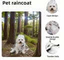 Clear Dog Rain Poncho for Small and Medium Dogs