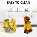 Dog Zip Up Raincoat with Reflective Buttons