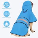 Reflective Dog Rain Coat - Waterproof Adjustable Pet Raincoat Jacket — Lightweight Hooded Dog Rain Coat Poncho