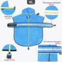 Reflective Dog Rain Coat - Waterproof Adjustable Pet Raincoat Jacket — Lightweight Hooded Dog Rain Coat Poncho