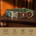 PU Leather Dog Collar for Medium Dogs — Soft Nylon Lining