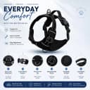 No Pull Dog Harness — Large Black Tactical Vest Harness