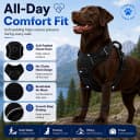 No Pull Dog Harness — Large Black Tactical Vest Harness
