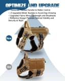 Tactical Dog Harness — No Pull Vest for Large Dogs Desert Camo L