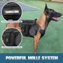Tactical Dog Harness Service Vest for Medium Dogs Black M