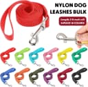 24 Pack Nylon Dog Training Leash Bulk 5 ft