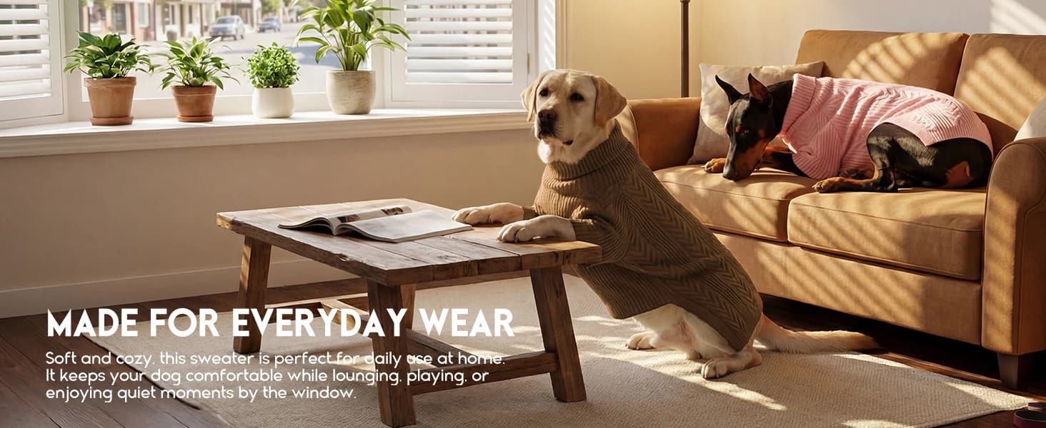 Dog Sweater for Extra Large Dogs — Warm Knit Sweater for Labrador — product details
