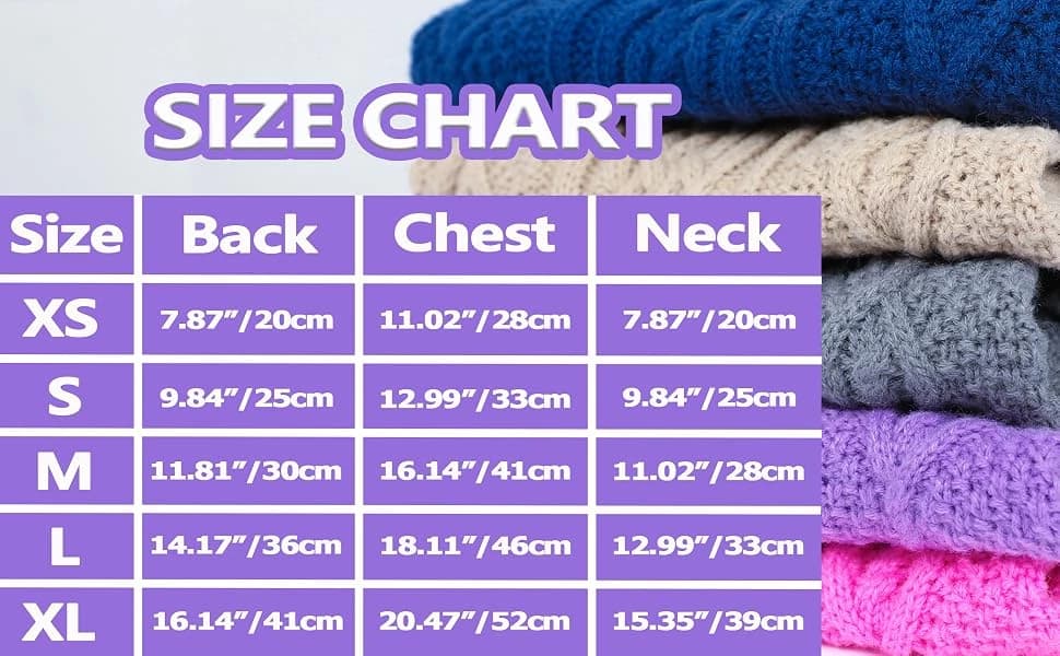 Dog Sweaters for Small Dogs Turtleneck Pullover Puppy Sweater Sleeveless Cable Knit Sweater for Chihuahua Soft — product details