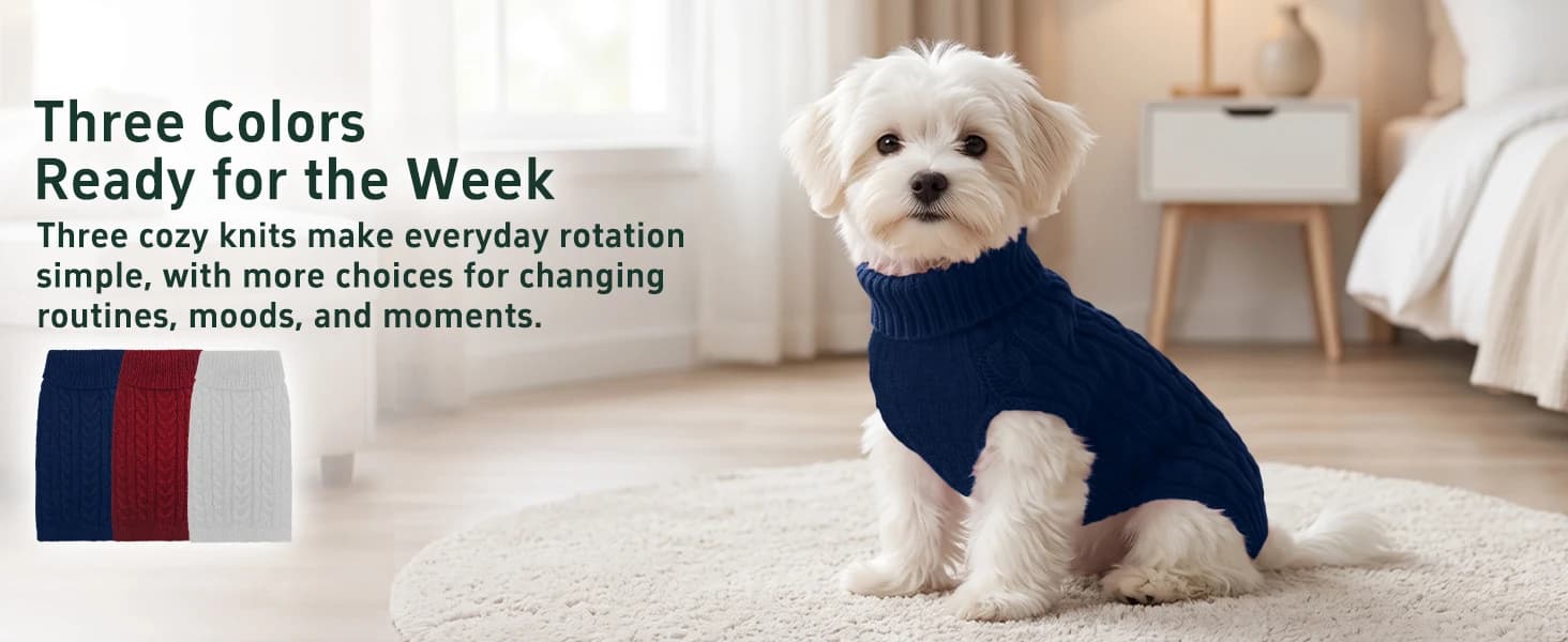 Dog Sweater 3 Pack for Small Dogs — product details
