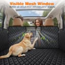 4 in 1 Dog Car Seat Cover for Back Seat — Waterproof Hammock — Black / Standard