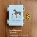Dog Poop Bag Dispenser Wall Mounted Waterproof Outdoor Pet Waste Bags Dispenser Station Stake