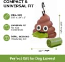 Dog Poop Bag Dispenser for Dog Leash — Poop Shape Sturdy Holder