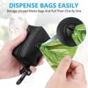 Dog Poop Bag Dispenser Holder — Soft Waste Bags Roll Holders Leash Clip Black