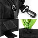 Dog Poop Bag Dispenser Holder — Soft Waste Bags Roll Holders Leash Clip Black