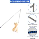 Retractable Cat Wand — 7 Pack Super Long 55.1" Wand Toy with Ball of Yarn
