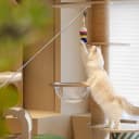 Retractable Cat Wand — 7 Pack Super Long 55.1" Wand Toy with Ball of Yarn