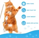 Cat Wand Toy Set — 2 PCS Interactive Cat Teaser Wands with Cute Bee & Mouse Designs