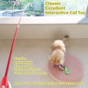 Cat Toys for Indoor Cats — Interactive Cat Toy 2PCS Retractable Wand Toy and 9PCS Cat Feather Toys Refills