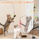 Interactive Cat Toys — 15PCS Cat Wand and Feather Toys for Indoor Cats