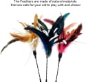 3 Pack 22.8" Extra Long Cat Feather Wand Toys