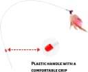 Cat Feather Wand Toy - Steel Wire Feather Interactive Cat Stick Training - Beads Bells Kitten Wand Toys Pet