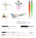 Interactive Cat Toys for Indoor Cats Chase and Exercise — 2PCS Retractable Cat Wand Toy