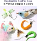 Interactive Cat Toys for Indoor Cats Chase and Exercise — 2PCS Retractable Cat Wand Toy