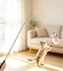 Interactive Cat Toys for Indoor Cats Chase and Exercise — 2PCS Retractable Cat Wand Toy