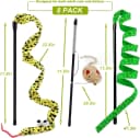 Interactive Cat Toy Wand with Catnip Mouse